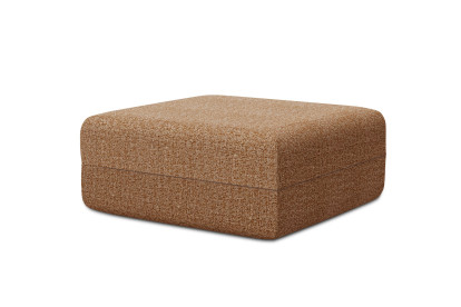 Pouf non convertible et modulable - Tissu tweed Marron