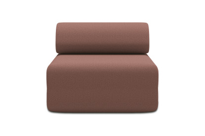Fauteuil non convertible et modulable - Tissu lisse Terracotta
