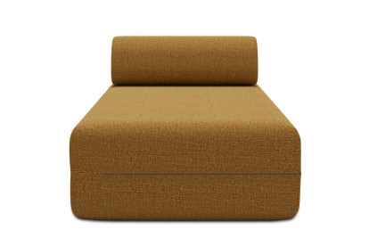 Méridienne non convertible et modulable - Tissu tweed Jaune