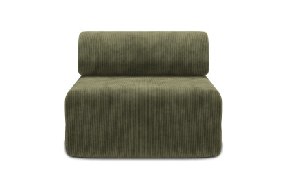 Fauteuil non convertible et modulable - Velours côtelé Vert