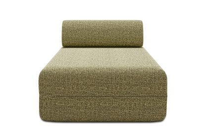 Méridienne non convertible et modulable - Tissu tweed Vert