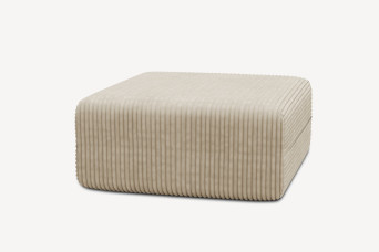 Pouf non convertible et modulable - Velours côtelé XL Beige