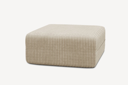 Pouf non convertible et modulable - Velours côtelé XL Beige