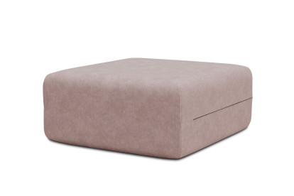 Pouf non convertible et modulable - Velours côtelé Rose pâle