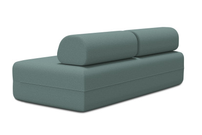 Canapé 3 places non convertible et modulable - Tissu lisse Vert