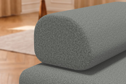 Canapé 3 places non convertible et modulable - Tissu lisse Gris