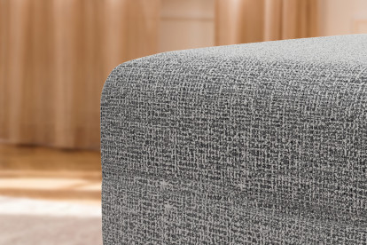 Pouf non convertible et modulable - Tissu tweed Gris