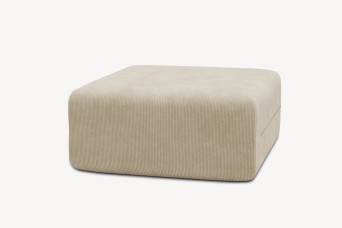 Pouf non convertible et modulable - Velours côtelé Beige