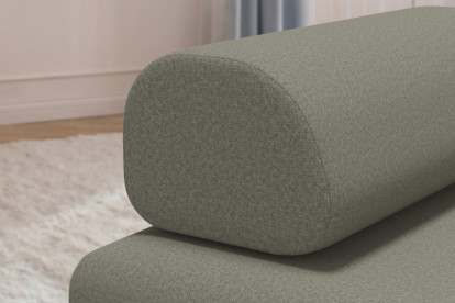 Canapé 3 places non convertible et modulable - Tissu lisse Taupe