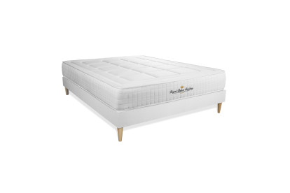 Ensemble Matelas Sommier 180x210 cm - Sommier Blanc (en kit) - Balmoral