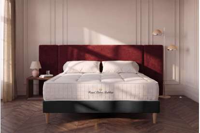 Ensemble Matelas Sommier 130x220 cm - Sommier Noir (en kit) - Balmoral