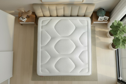 Ensemble Matelas Sommier 200x200 cm - 2 Sommiers Blanc - Le Cosy