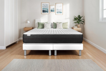 Ensemble Matelas Sommier 200x200 cm - 2 Sommiers Blanc - Vitalspring