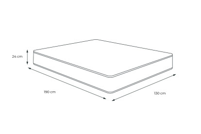 Matelas 130x190 cm Latex et mémoire de forme - Actilatex Ergo