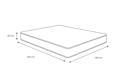 Matelas 130x220 cm Mémoire de forme - Nottingham