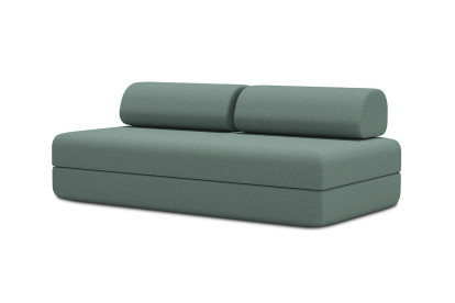 Canapé 3 places convertible et modulable - Tissu lisse Vert