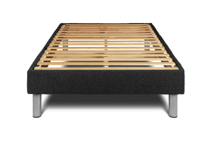 Ensemble Matelas Sommier 90x200 cm - Sommier Noir (en kit) - Vital Soft