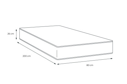 Matelas 80x200 cm Mémoire de forme - Privilège