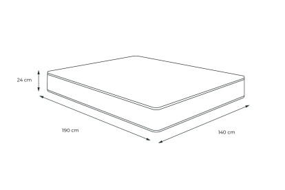 Matelas 140x190 cm Mémoire de forme - Actimemo Ergo