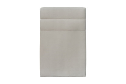 Lit 90x200 cm - Sommier tapissier H35 cm + tête de lit à lignes - Tissu Velours Gris Clair