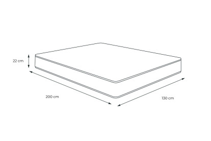 Matelas 130x200 cm Ressorts ensachés et Mémoire de forme - Vital Form