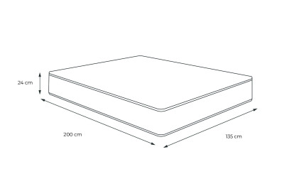 Matelas 135x200 cm Mémoire de forme - Actimemo Morpho