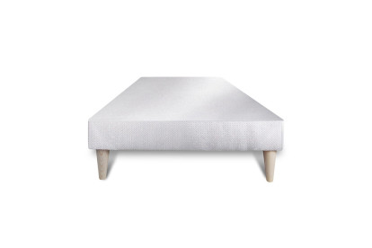 Ensemble Matelas Sommier 90x190 cm - Sommier Blanc (déjà monté) - George V
