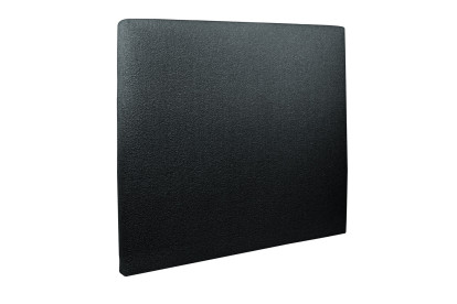 Lit 2x 80x200 cm - Sommier tapissier H29 cm + tête de lit tapissée - Tissu Bouclette Noir