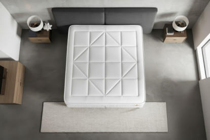 Ensemble Matelas Sommier 180x200 cm - Sommier Blanc (en kit) - Vingt-Huit