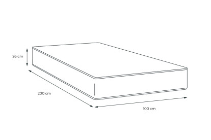 Matelas 100x200 cm Latex et mémoire de forme - Actilatex Confort