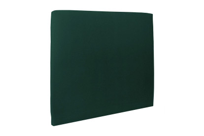 Lit 140x200 cm - Sommier tapissier H35 cm + tête de lit tapissée - Tissu Velours Vert