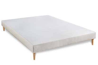 Pack lit complet 140x190 cm - Matelas + Sommier Gris + 2 oreillers + Couette - Vingt-Huit