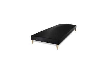 Ensemble Matelas Sommier 80x190 cm - Sommier Noir (déjà monté) - George V