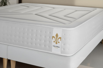 Ensemble Matelas Sommier 140x190 cm - Sommier Blanc (en kit) - Vingt-Quatre