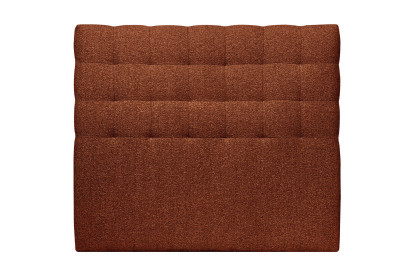 Tête de lit 140 cm Capitonnée - Tissu Bouclette Terracotta