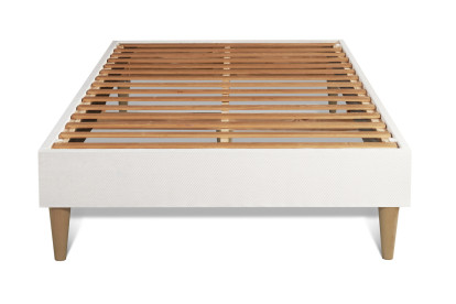 Ensemble Matelas Sommier 90x200 cm - Sommier Blanc (en kit) - Vingt-Huit