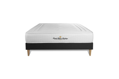 Ensemble Matelas Sommier 180x220 cm - Sommier Noir (en kit) - Nottingham