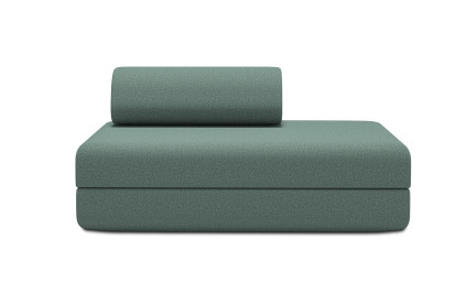 Canapé 2 places convertible et modulable - Tissu lisse Vert