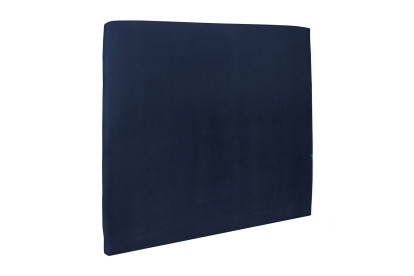 Lit 140x190 cm - Sommier à lattes H29 cm + tête de lit tapissée - Tissu Velours Bleu Océan