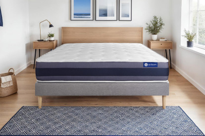 Ensemble Matelas Sommier 80x200 cm - Sommier Gris (en kit) - Actiflex Morpho
