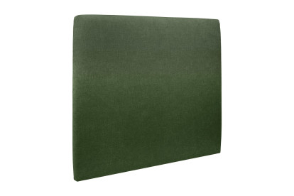 Lit 150x190 cm - Sommier à lattes H29 cm + tête de lit tapissée - Tissu Toile natté Vert Kaki