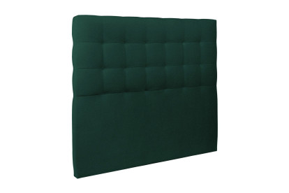 Lit 200x200 cm - Sommier à lattes H29 cm + tête de lit capitonnée - Tissu Velours Vert