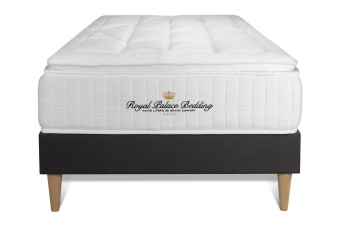Ensemble Matelas Sommier 120x200 cm - Sommier Noir (déjà monté) - George V