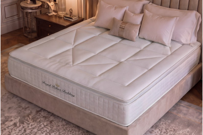Ensemble Matelas Sommier 140x190 cm - Sommier Noir (en kit) - George V