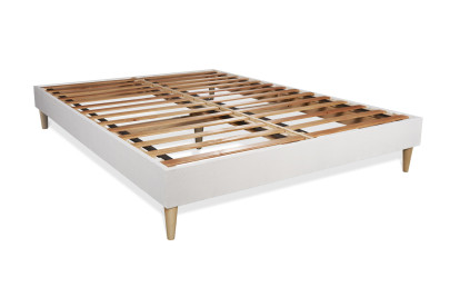 Ensemble Matelas Sommier 160x200 cm - Sommier Blanc (en kit) - Vingt-Six PLUS