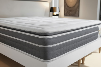 Ensemble Matelas Sommier 180x200 cm - 2 Sommiers Blanc - Trente PLUS
