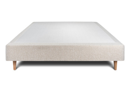 Sommier Tapissier 160x200 cm - H35 cm - Bouclette - Beige clair