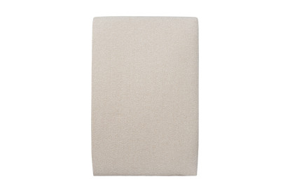 Lit 90x200 cm - Sommier à lattes H29 cm + tête de lit tapissée - Tissu Bouclette Beige Clair
