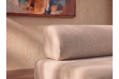 Fauteuil non convertible et modulable - Tissu lisse Beige