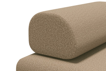 Fauteuil convertible et modulable, mousse écologique et assise ferme - Tissu lisse Marron